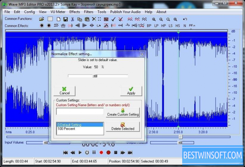 edit audio file details
