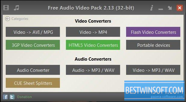 
		
			Pazera Video Converters Suite
		 Icon